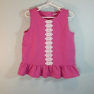 Janie and Jack Shirts & Tops - Janie and Jack peplum embrodered tank top size 6 Janie and Jack Shirts & Tops - Janie and Jack peplum embrodered tank top size 6